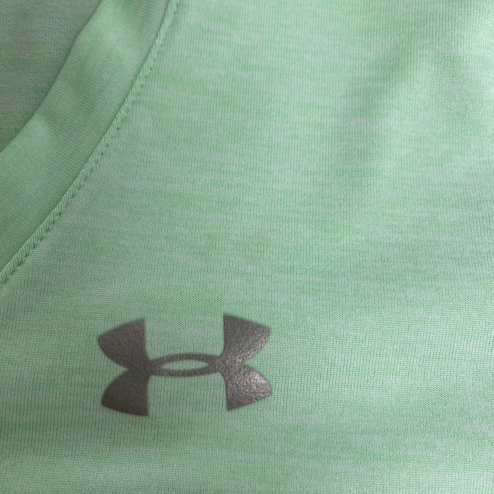 Under Armour Heat Gear V-Neck Shirt Women’s Medium Lime Green - Picture 4 of 6